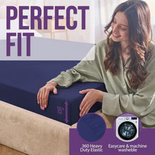 Load image into Gallery viewer, Premium King Fitted Sheet with 12% Silver &amp; 84% Organic Cotton for Better Sleep