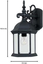 Load image into Gallery viewer, Weatherproof Black Outdoor Lantern with Touch Control | Elegant 6-Sided Design