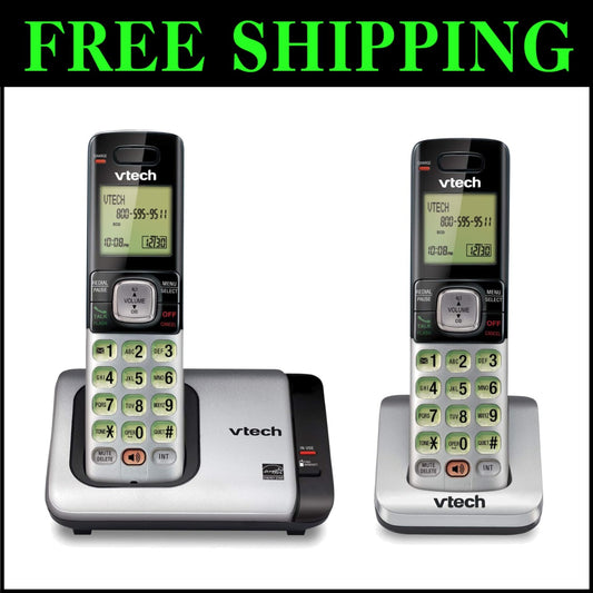 Expandable 2-Handset Cordless Phone - Caller ID, Backlit Display & ECO Mode