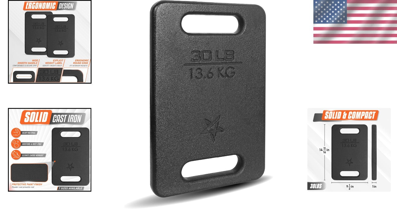 Durable Cast Iron Weighted Plates – 10LB to 45LB for Ultimate Strength Workouts