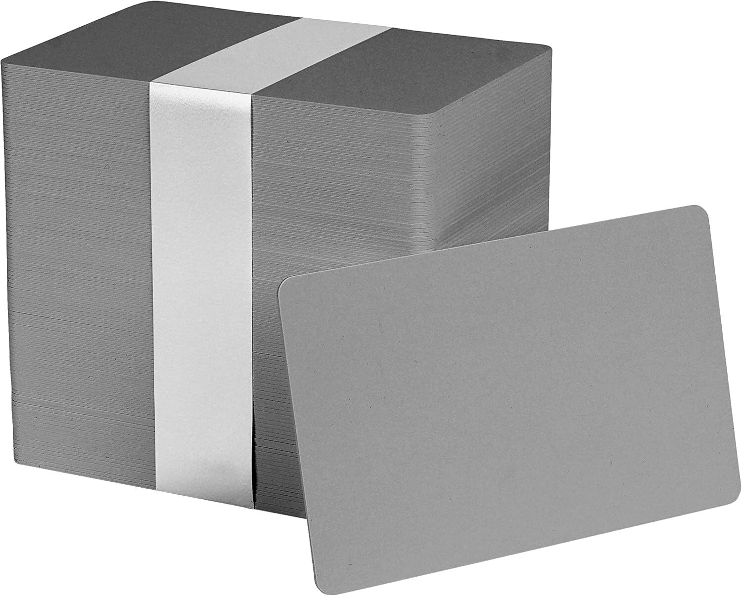 Versatile 500 Pack of 30 Mil Grey CR80 PVC Cards for Printing & Crafting