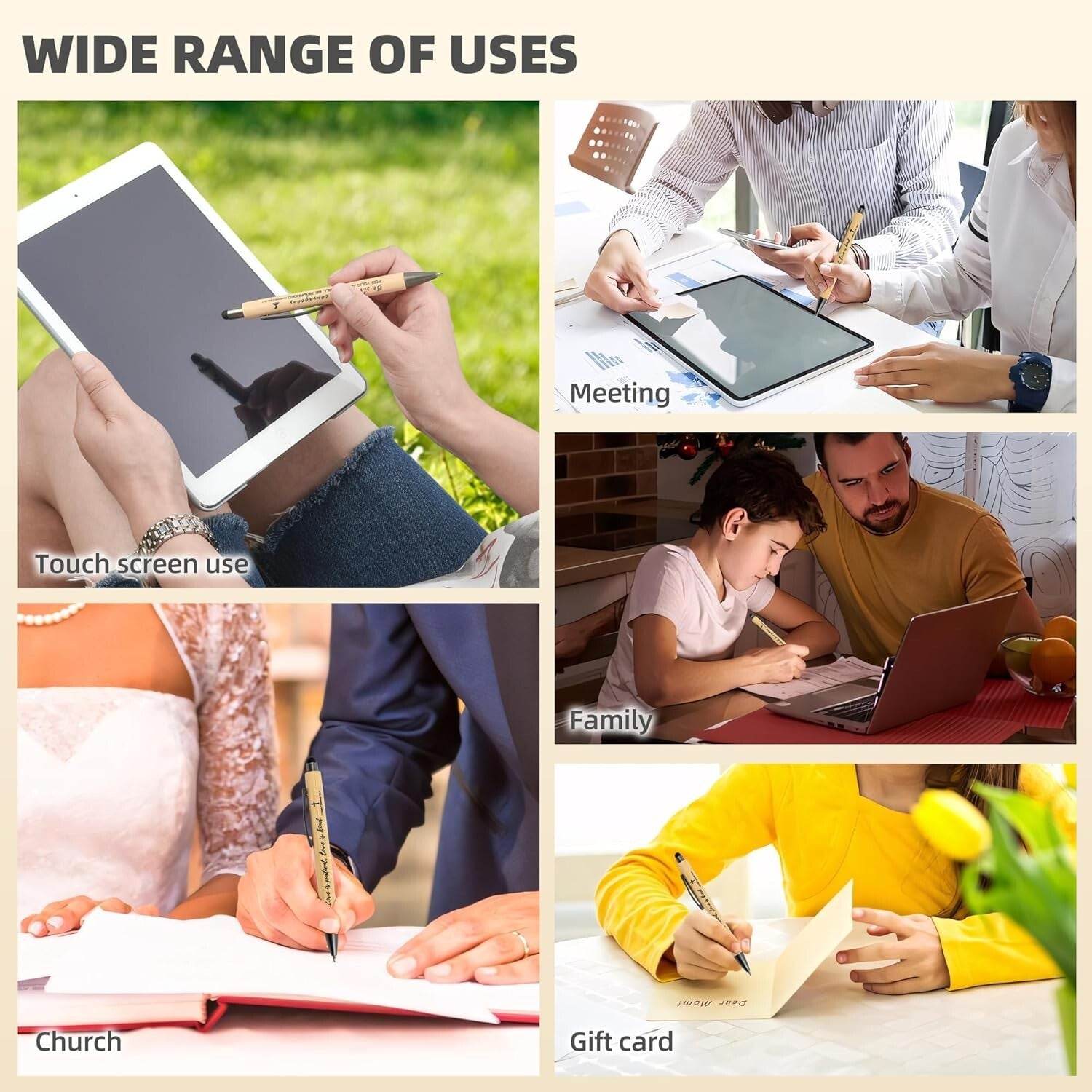 Inspirational Christian Pens with Stylus - 500 Pack for Office & School Use