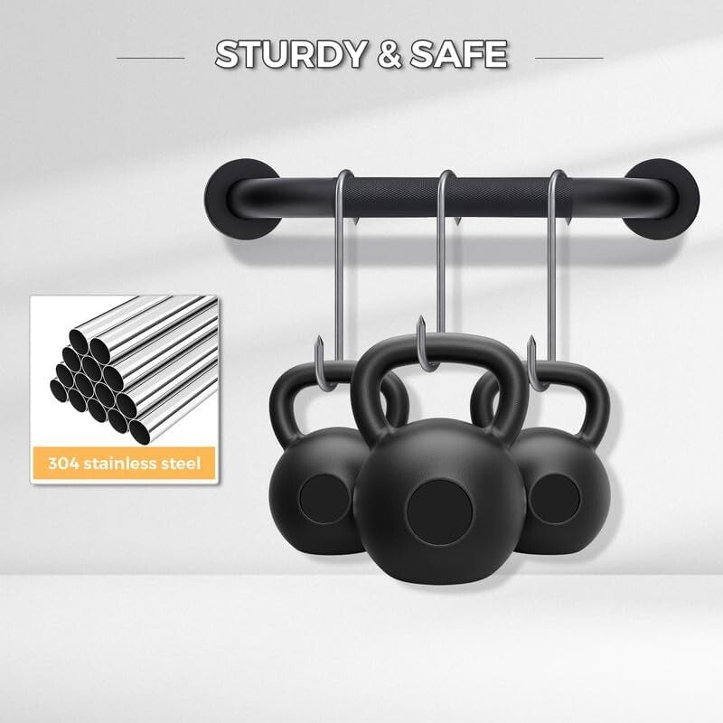 Wall-Mounted Bathroom Grab Bars - Durable 32-Inch Anti-Slip Safety Solution