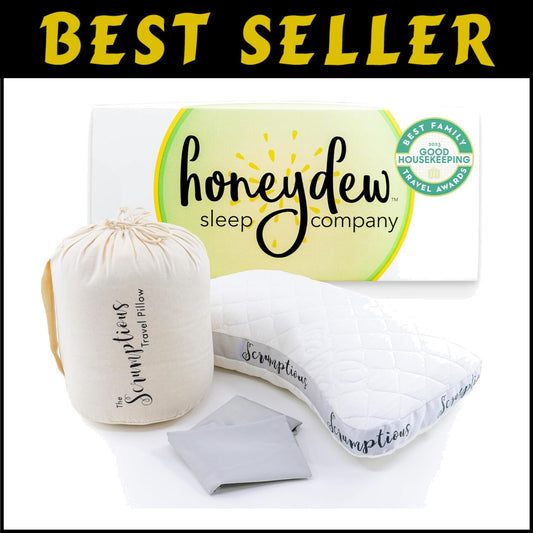 Handmade Cooling Travel Pillow with Adjustable Support - Eco-Friendly & Compact