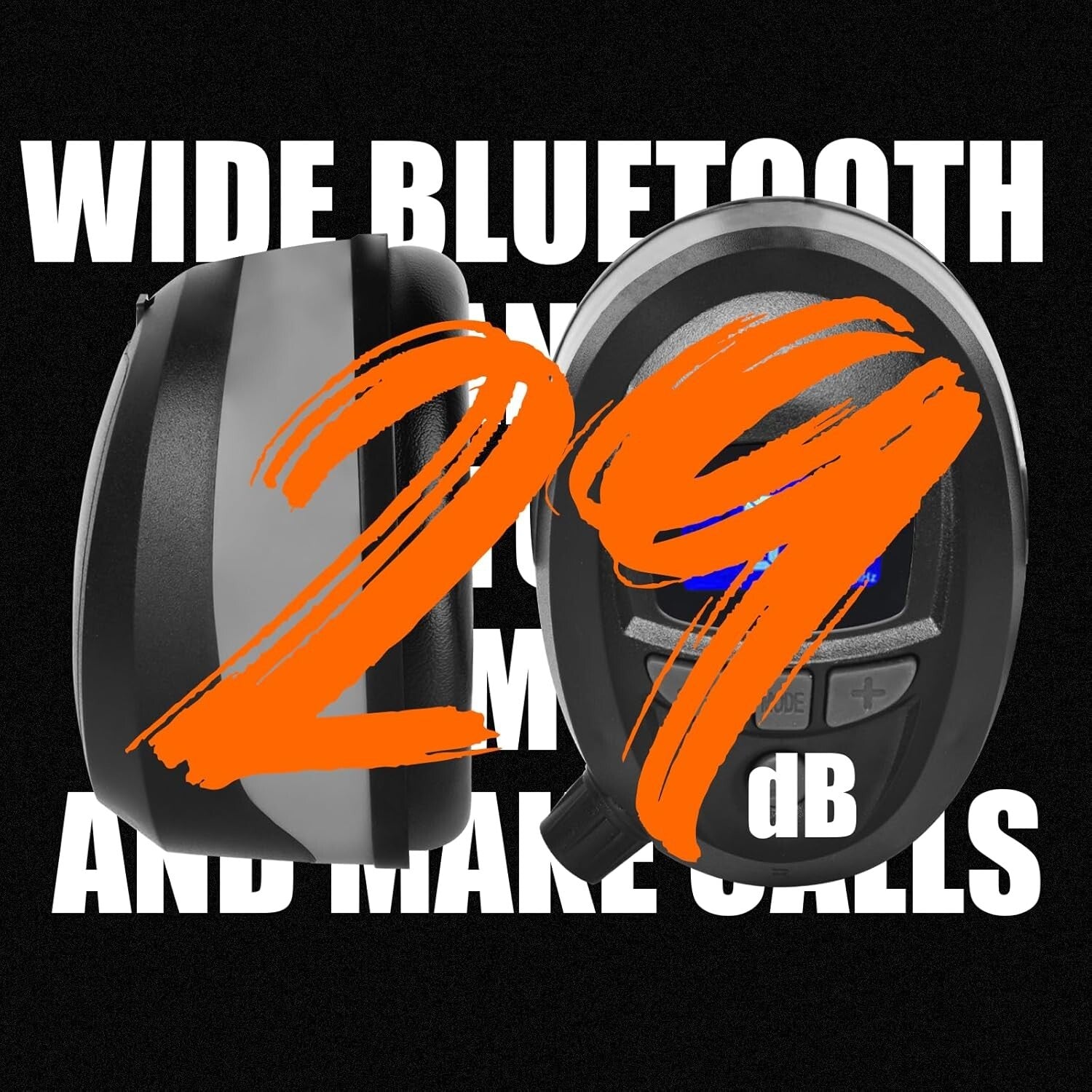 Bluetooth 5.0 Hearing Protection with FM Radio & NRR 29dB - Perfect for Mowing