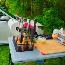 Load image into Gallery viewer, Versatile BBQ Caddy with Magnetic Tool Holder &amp; Paper Towel Rack for Grilling