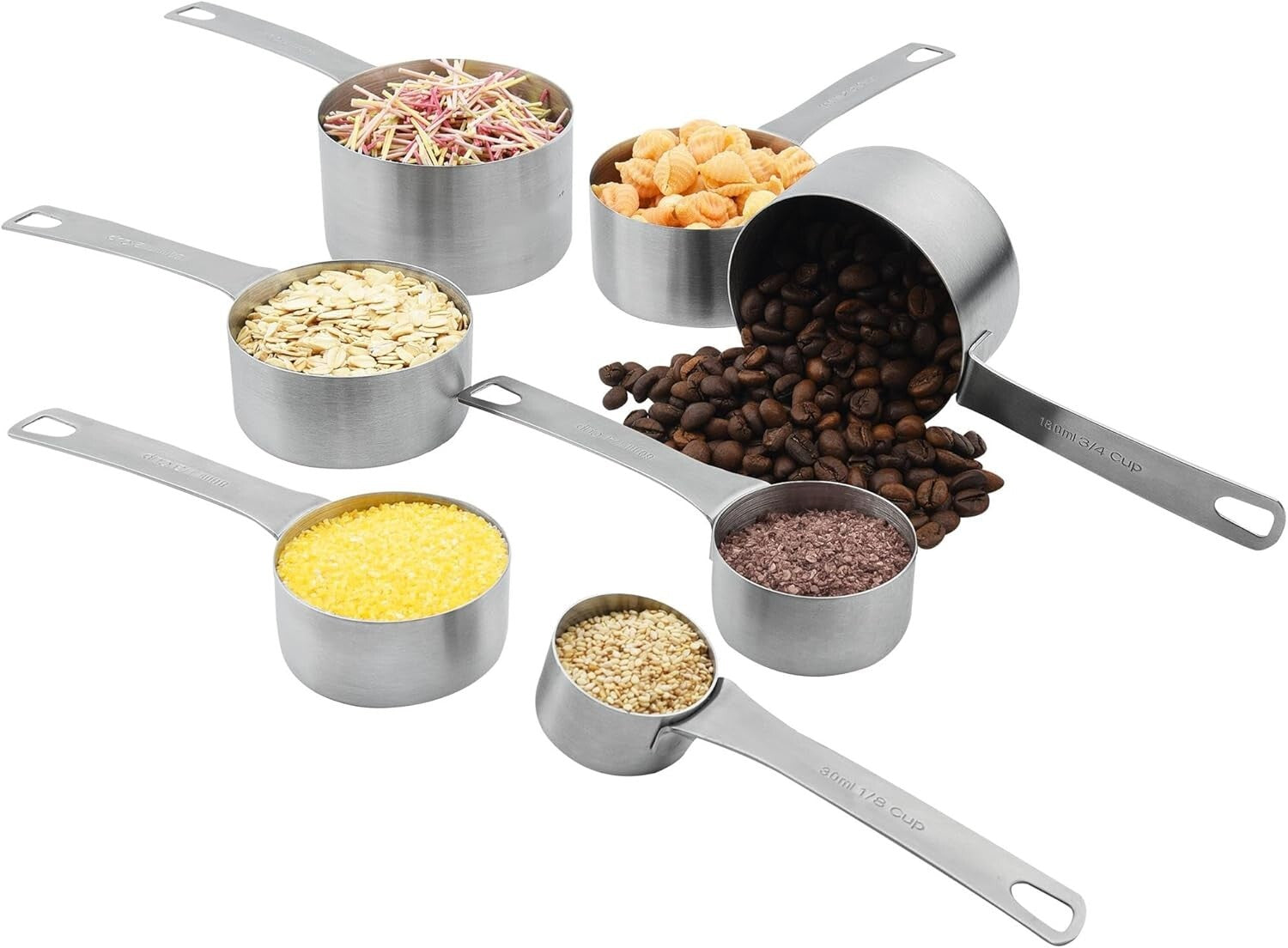 Eco-Friendly Stainless Steel Measuring Cups Set - 19 Pieces for Precise Cooking