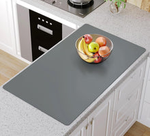 Load image into Gallery viewer, Extra Large 36" Grey Silicone Kitchen Mat - Durable, Dishwasher Safe &amp; Non-Slip