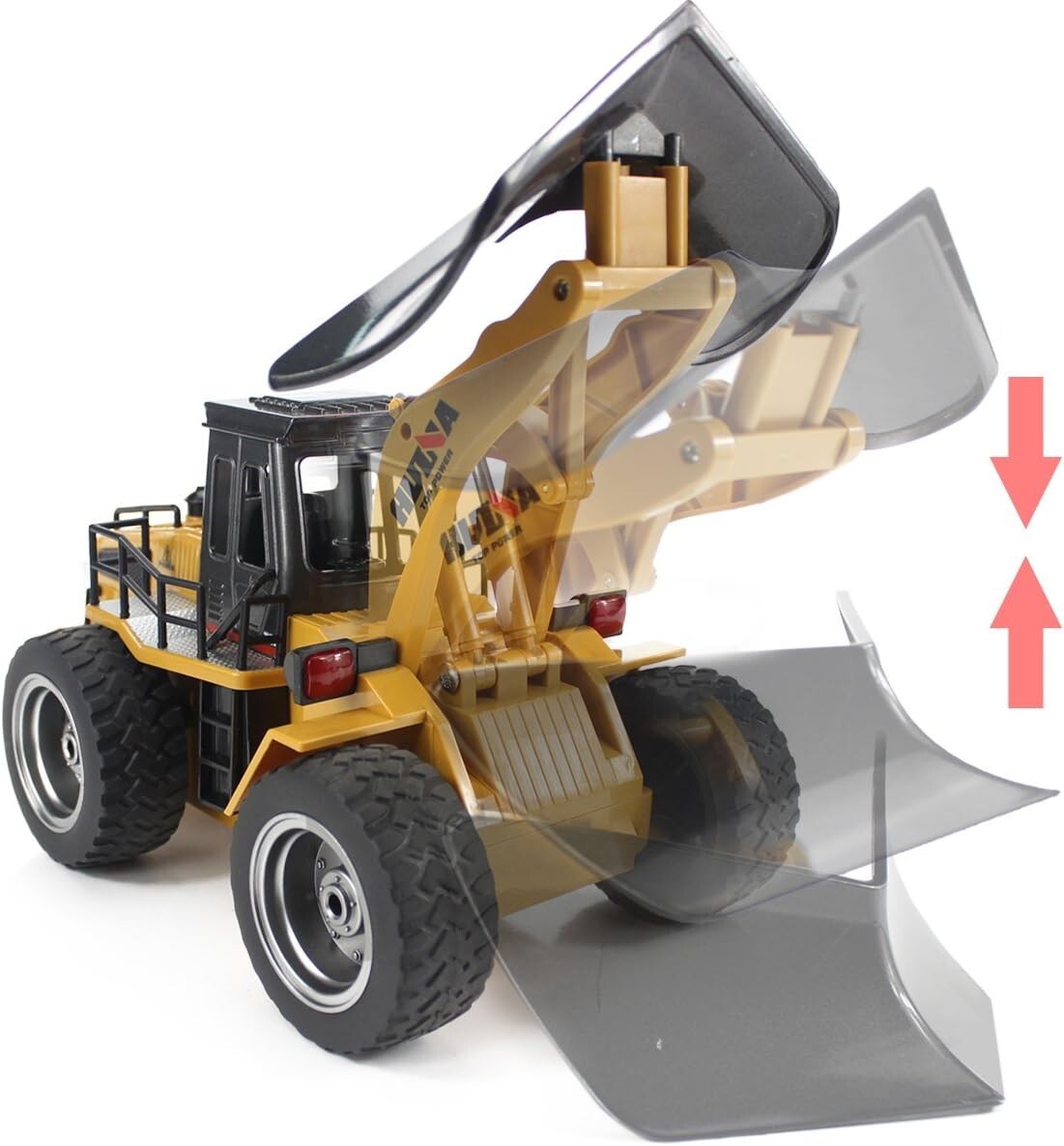 RC Snow Plow Truck - 4WD Remote Control Vehicle for Kids with LED Lights