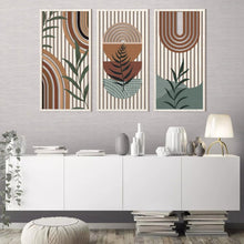 Load image into Gallery viewer, Large Mid Century Modern Bohemian Wood Wall Art - Geometric Design 16x32