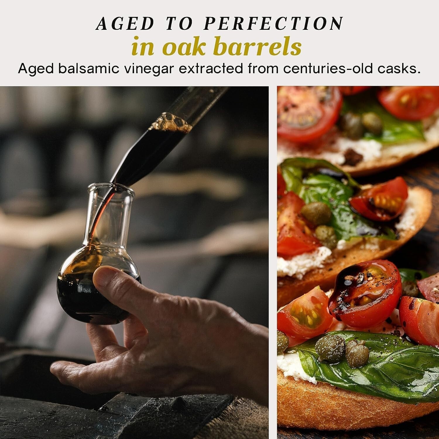 Gourmet Italian Balsamic Vinegar - 250ml - 3 Gold Medals, Aged Perfection