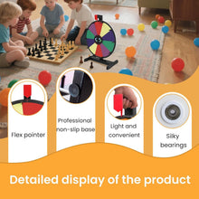 Load image into Gallery viewer, Vibrant 15" Tabletop Prize Wheel with Slip-Resistant Base &amp; Erasable Surface