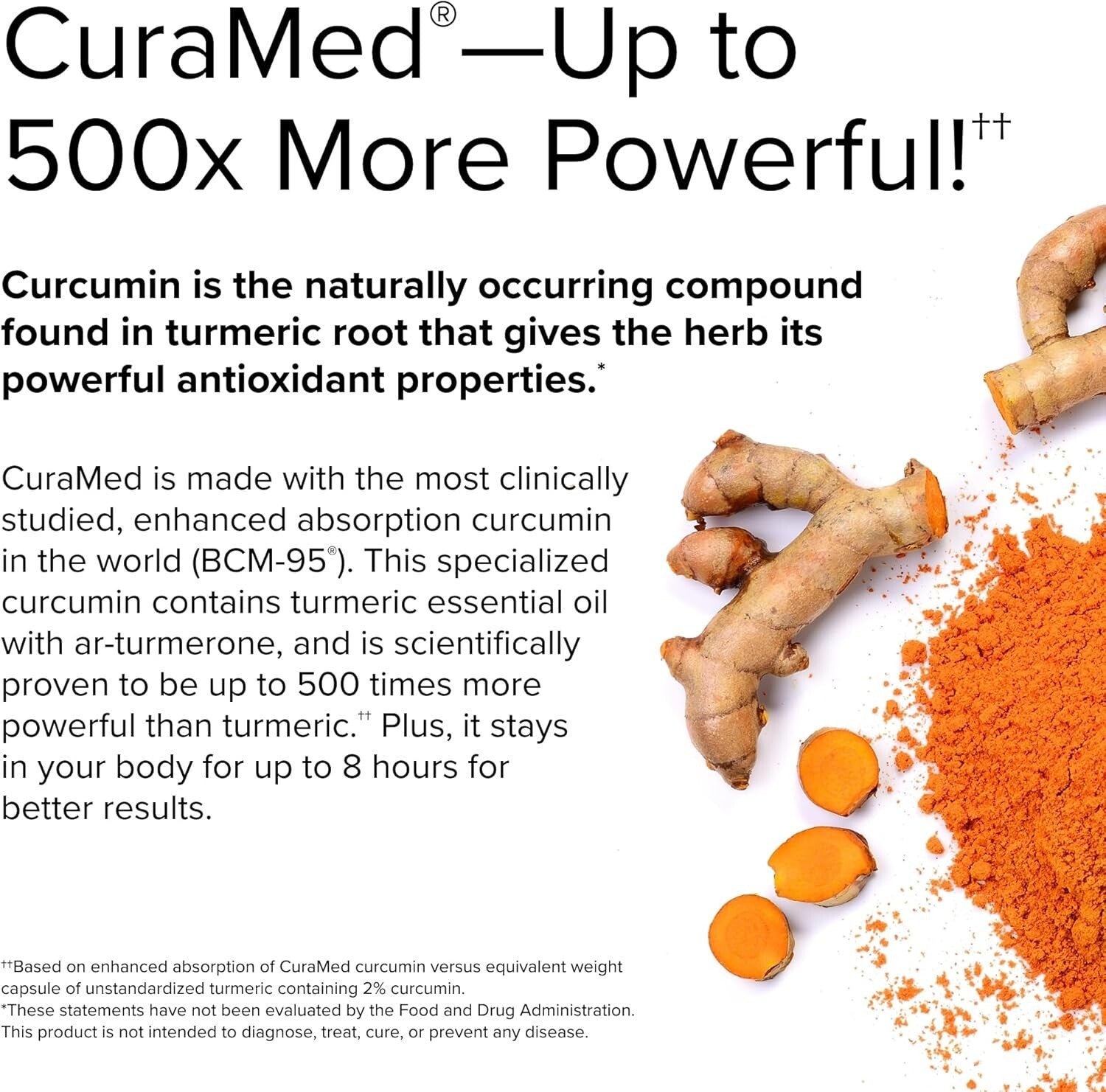 CuraMed 750 mg Curcumin Complex - Superior Absorption – 120 Non-GMO Softgels