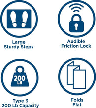 Load image into Gallery viewer, Stable and Lightweight Three-Step Folding Step Stool for Home Improvement Tasks