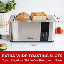 Load image into Gallery viewer, UltraToast 4-Slice Stainless Steel Toaster with Extra-Wide Slots &amp; LED Display
