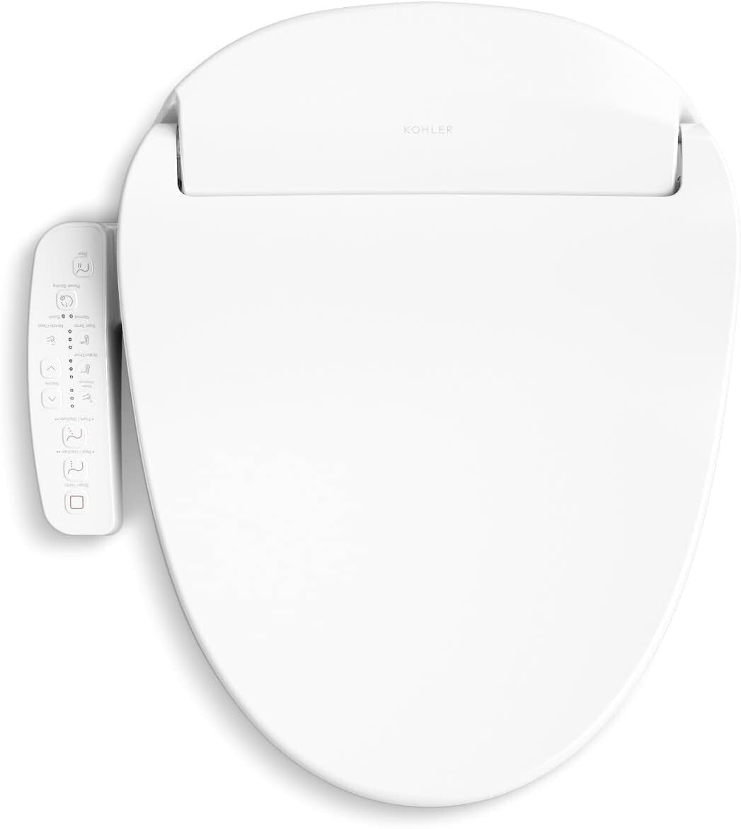 Quiet-Close Elongated Bidet Toilet Seat: Adjustable Warm Water & Wash Modes