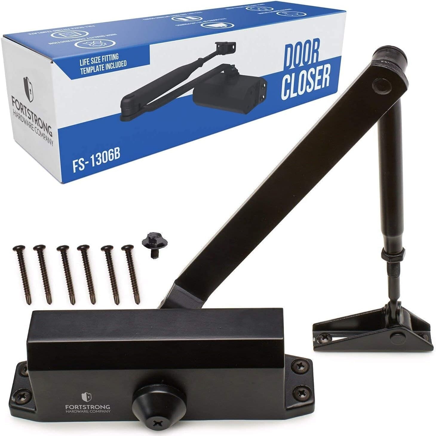 Adjustable Automatic Door Closer with Installation Kit - Ultra-Secure & Stylish