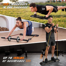 Load image into Gallery viewer, Ultimate Portable push Up Board with Resistance Bands for Chest &amp; Back Training