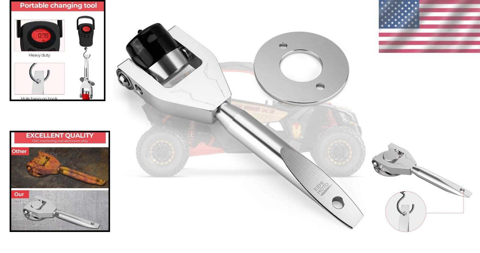 CNC Machined Clutch Removal Tool for Can Am Maverick X3 Max Turbo 2017-2025