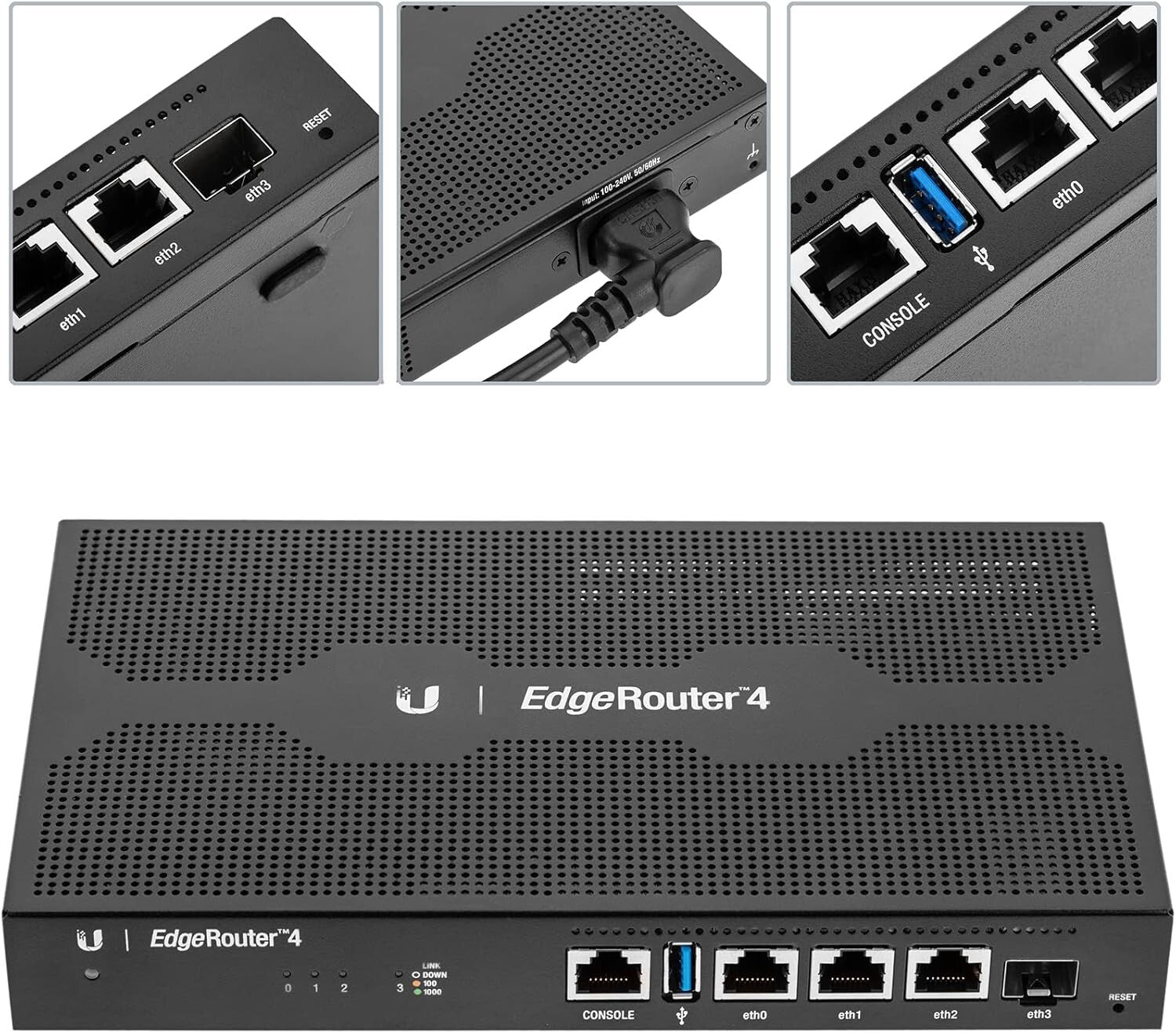 EdgeRouter 4: Ultra-Fast Routing with Gigabit Ethernet Ports & Mounting Options