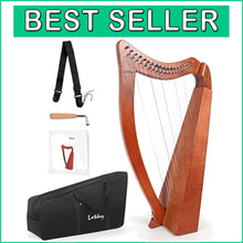 Load image into Gallery viewer, Lightweight Mahogany Harp with 19 Strings and Enhanced Sound Transmission