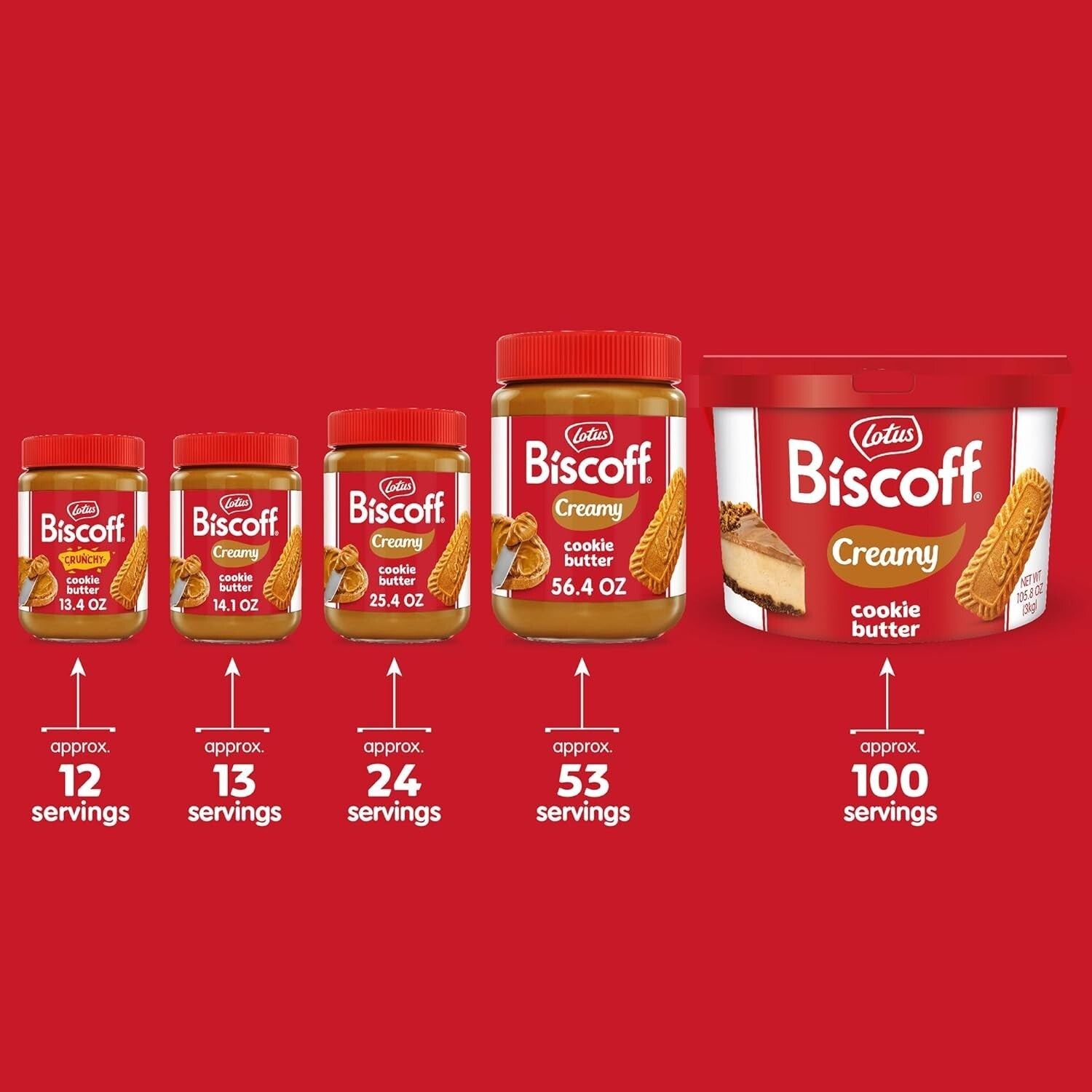 Nut-Free Vegan Lotus Cookie Butter Spread - 4 Jars of 56.4 Ounce Creamy Delight