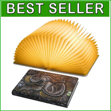 Load image into Gallery viewer, Portable Flying Dragon Book Lamp - 3 Color Touch Night Light for Teens &amp; Adults