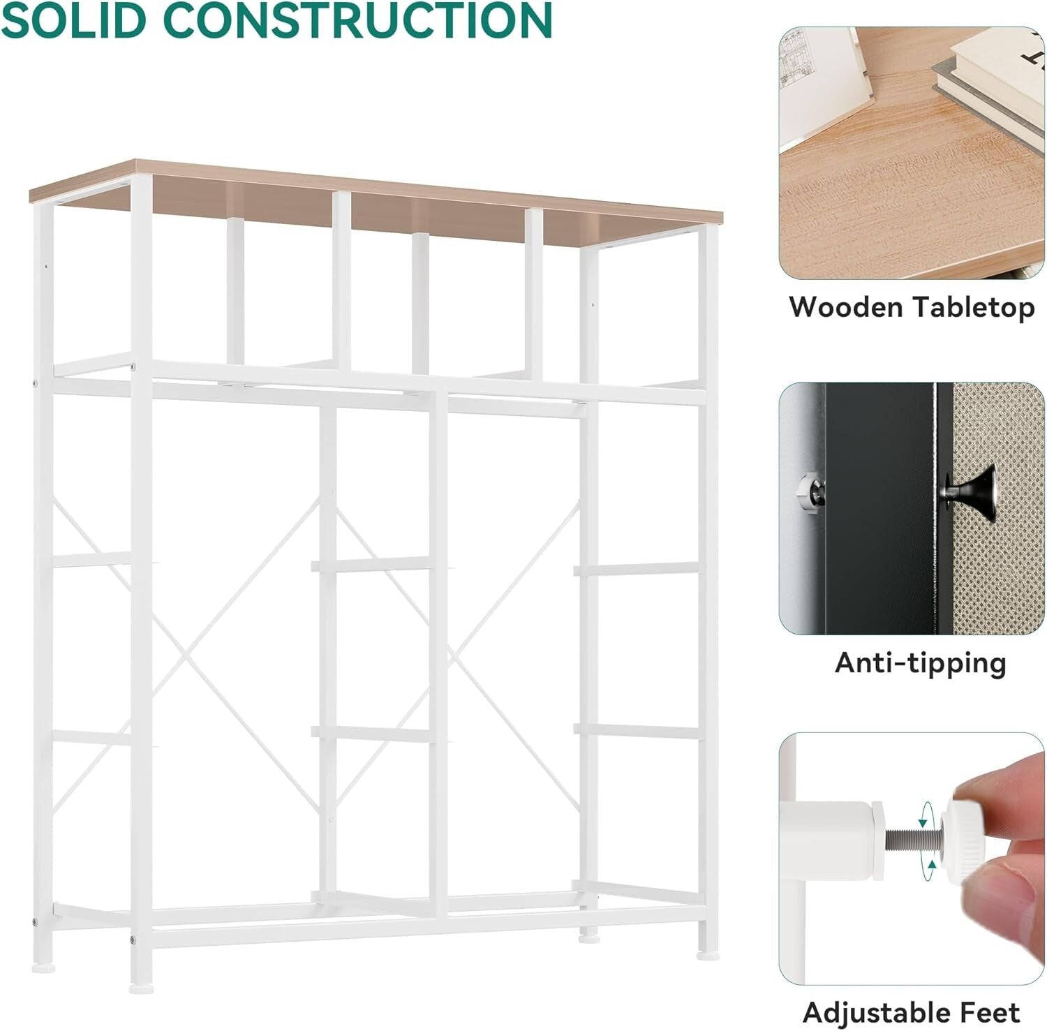 Elegant 9-Drawer Dresser for Bedroom & Living Room - Cream White Organizer