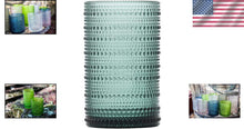 Load image into Gallery viewer, Timeless Sage Green Vintage Glass Set – 13 oz Iced Beverage Glasses (6 Pack)