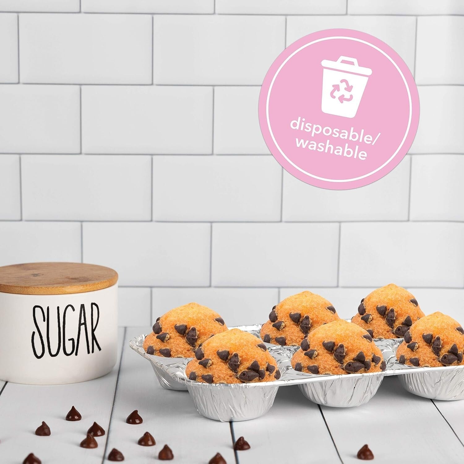 Eco-Friendly 6 Cavity Aluminum Foil Baking Pans - 50 Count for Easy Cleanup