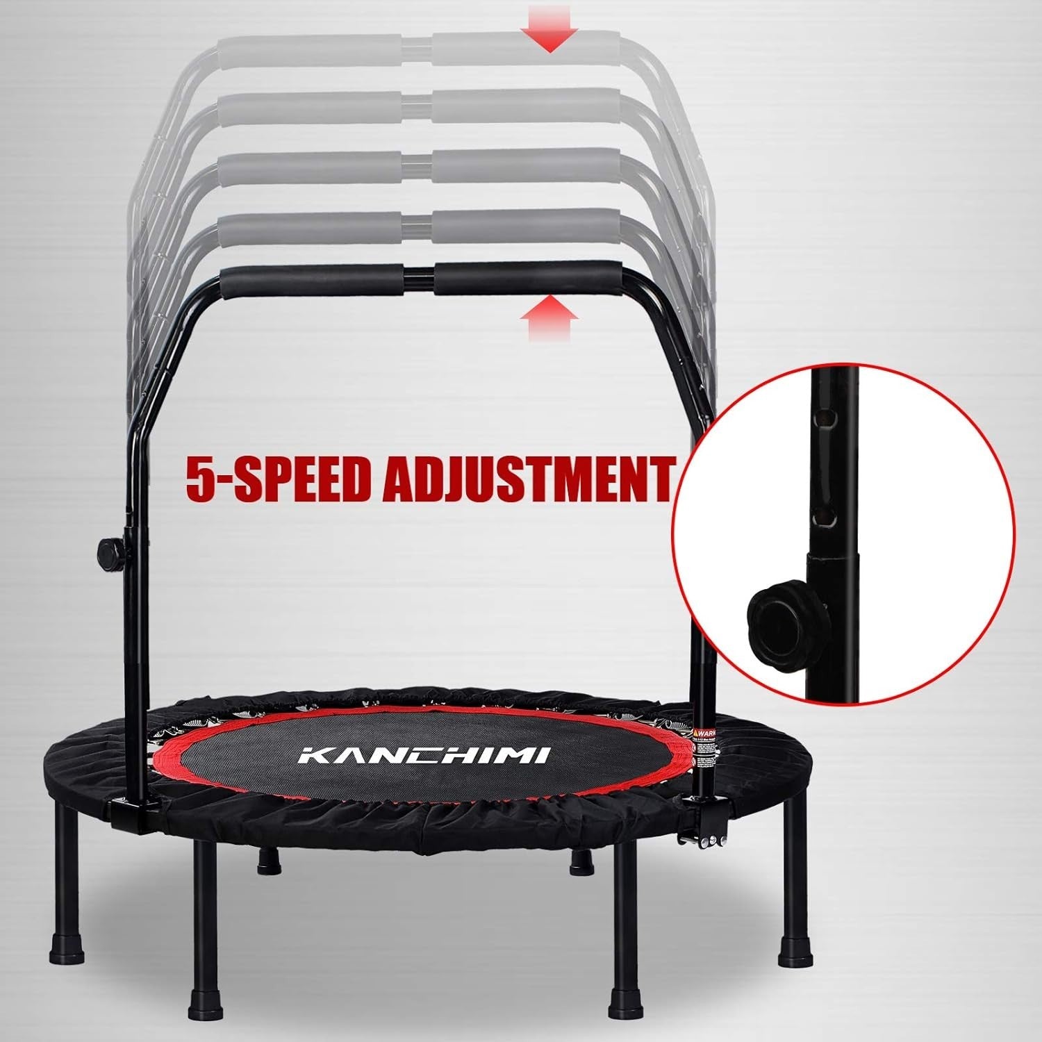 Folding Mini Fitness Trampoline with Non-Slip Handle - Ideal for Home Workouts