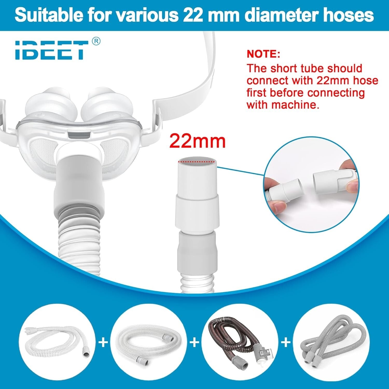 AirFit P10 Large Replacement Nasal Pillow & Tubing - Enhanced Sleep Experience