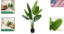 Load image into Gallery viewer, Maintenance-Free 4' Faux Bird of Paradise Plant - Perfect for Office &amp; Home