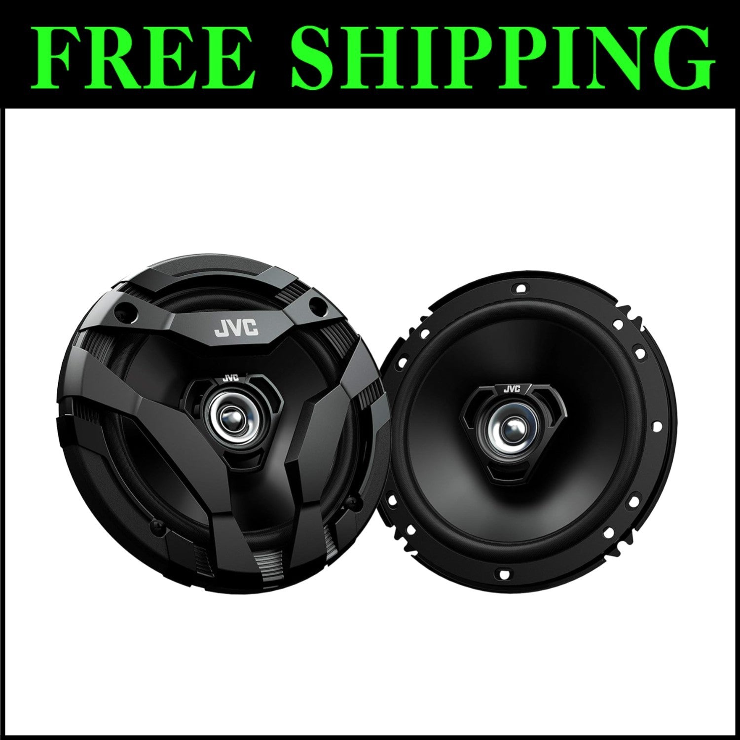 Entry Class 300W Coaxial Car Speakers - 6.5" Size with Complete Installation Kit