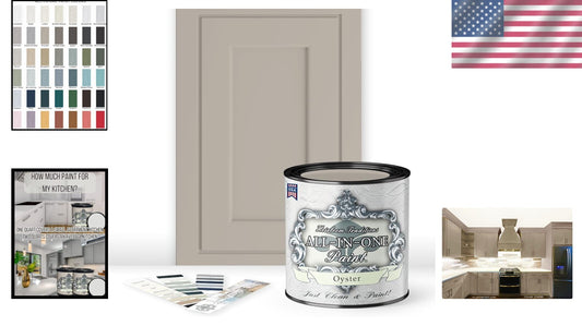 Oyster Color ALL-IN-ONE Acrylic Paint, Fast Drying with Built-in Primer - 32 Oz