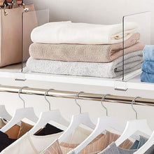 Load image into Gallery viewer, 12 Pack Clear Acrylic Shelf Dividers for Stylish Closet and Home Organization