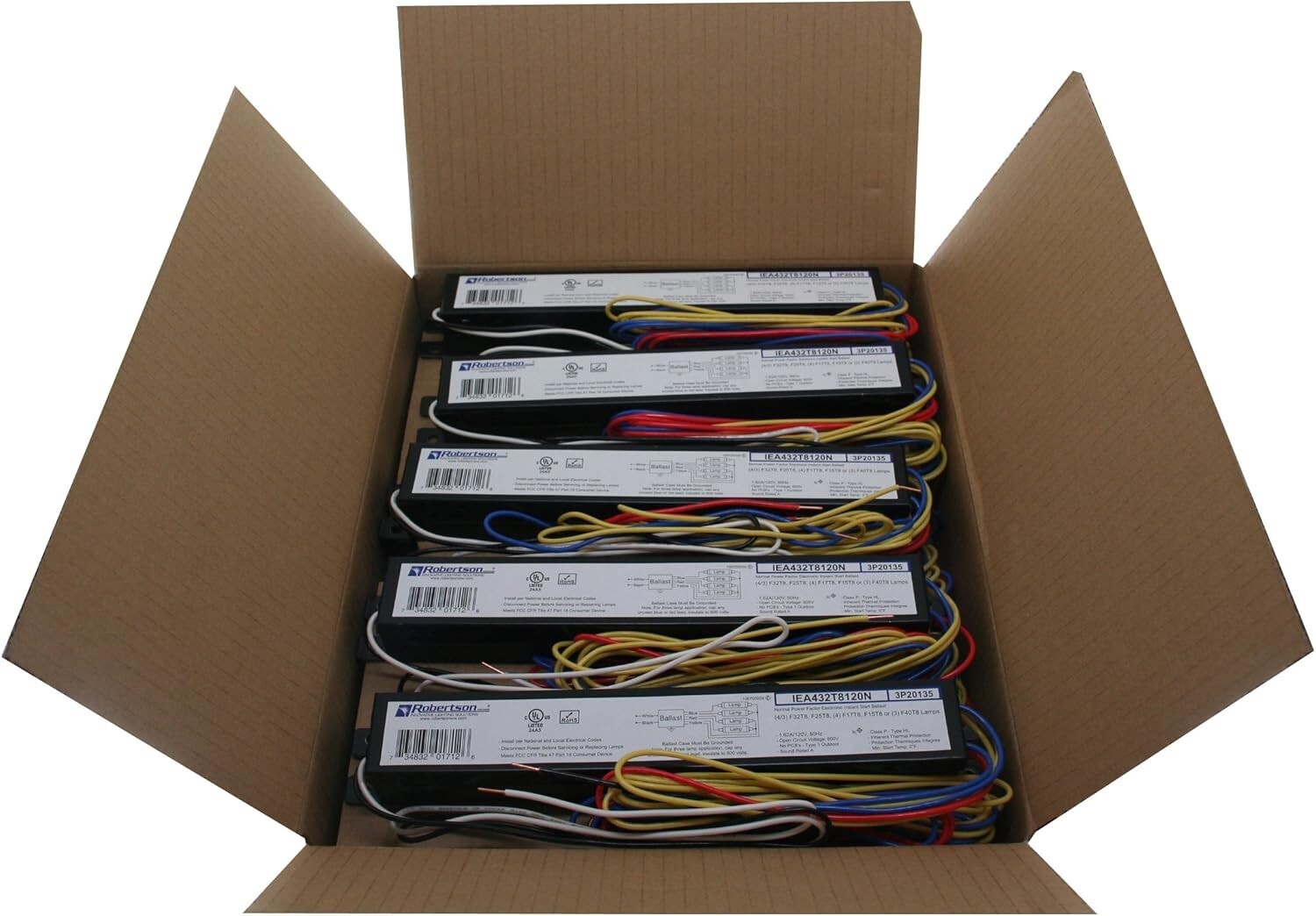 High-Efficiency Robertson Electronic Ballast for 3/4 T8 Lamps - Instant Start