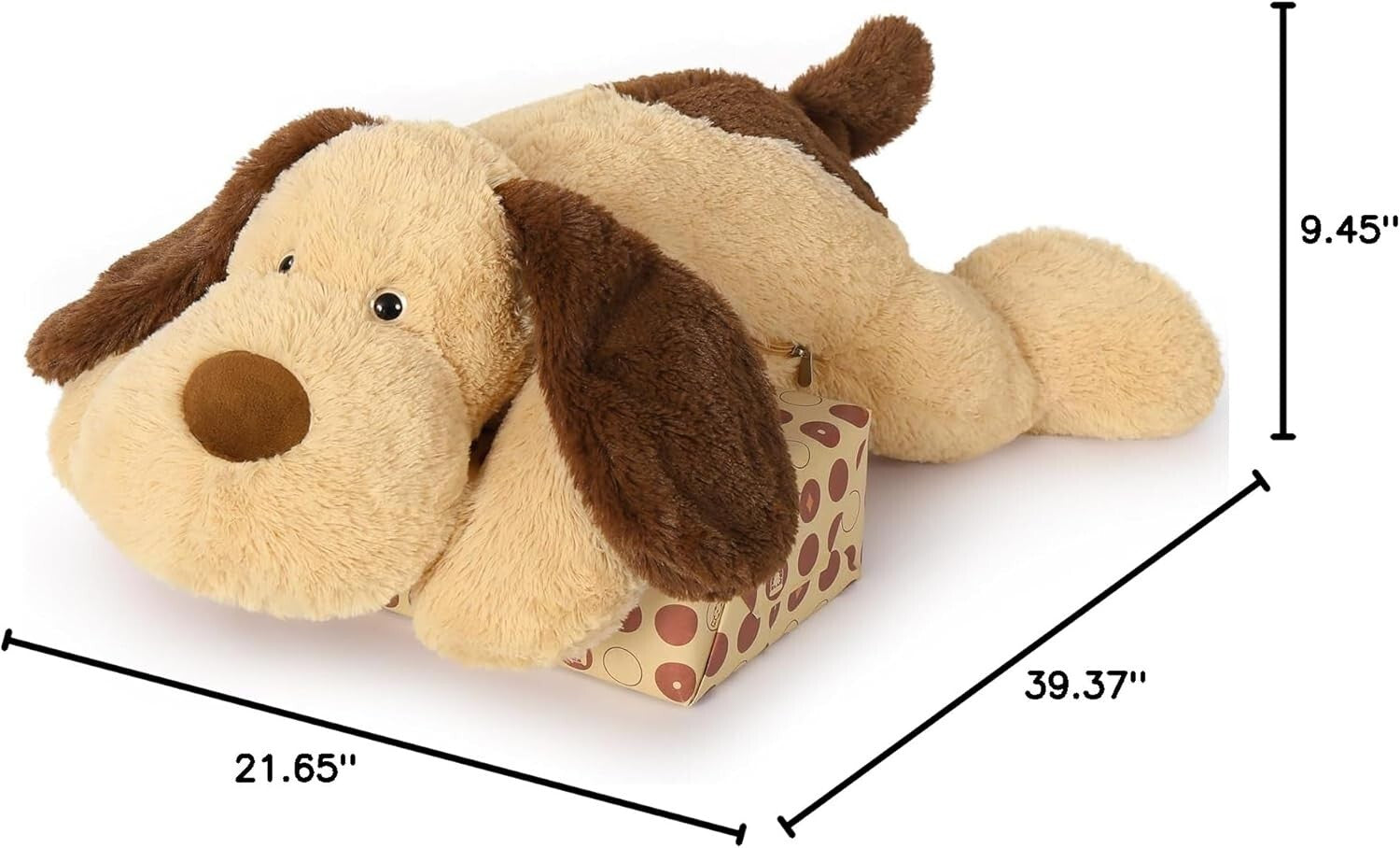 Oversized 40-Inch Brown Dog Plush Toy – Ultimate Comfort for Kids' Rooms