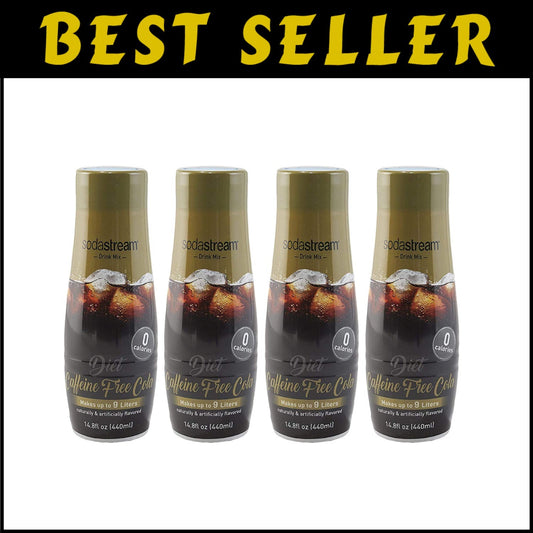 4-Pack Diet Cola Mix, Caffeine-Free & No Sugar - Perfect for Sparkling Water