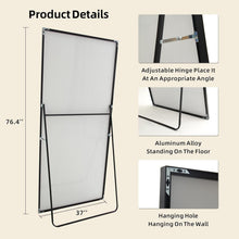 Load image into Gallery viewer, Elegant 76" x 37" Full Length Mirror with Aluminum Frame for Stylish Spaces