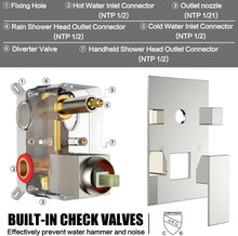 Load image into Gallery viewer, Chrome Wall-Mounted Rain Shower &amp; Tub Spout Set with 10-Inch Head - Easy Install