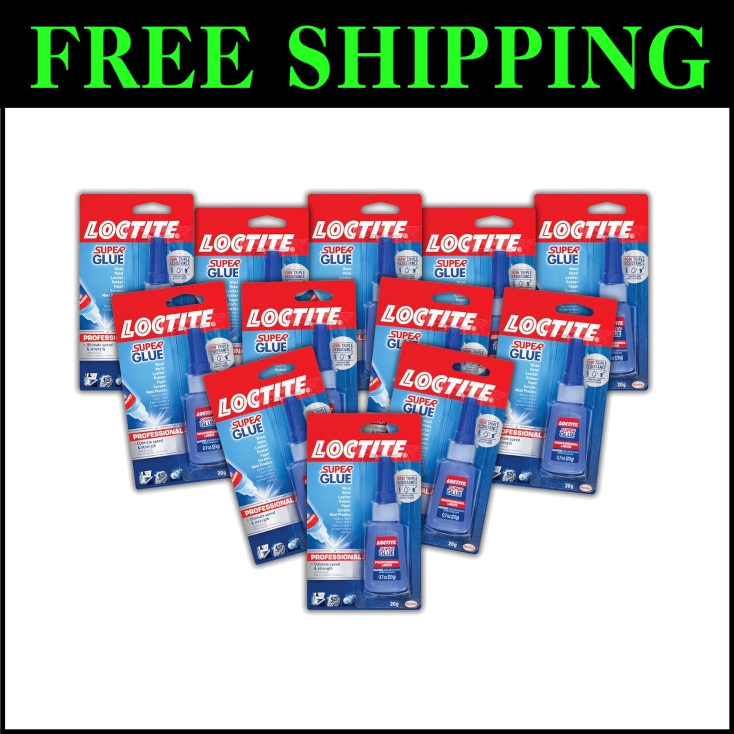 Professional Liquid Super Glue 12 Pack - Precision Nozzle, Quick-Dry Adhesive