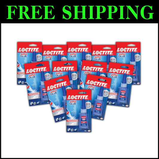 Professional Liquid Super Glue 12 Pack - Precision Nozzle, Quick-Dry Adhesive