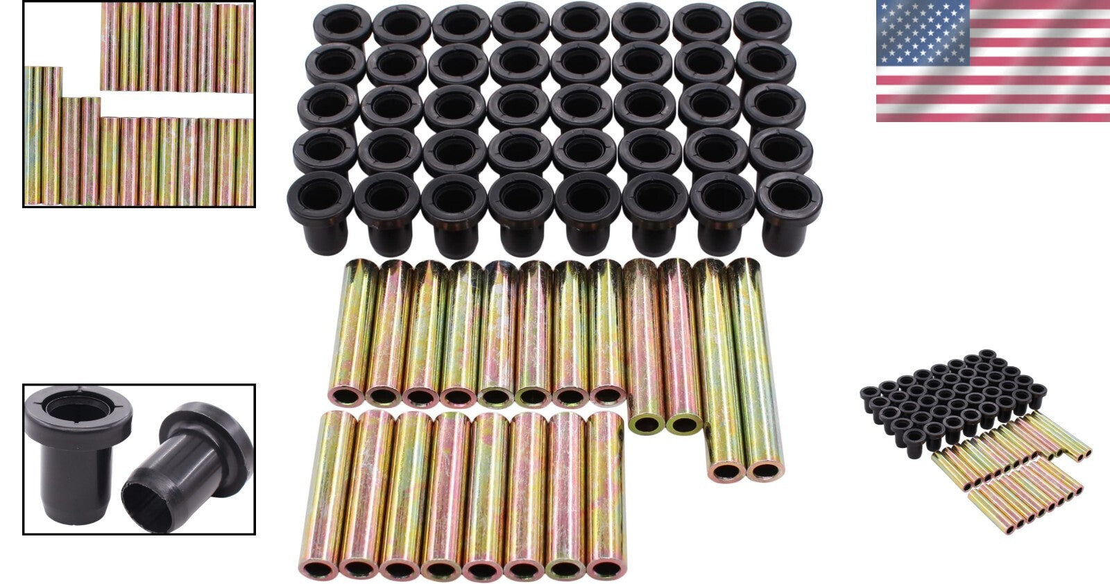 Durable Metal A Arm Bushings for Polaris Ranger 500, 700, 800, 900 - Easy Fit