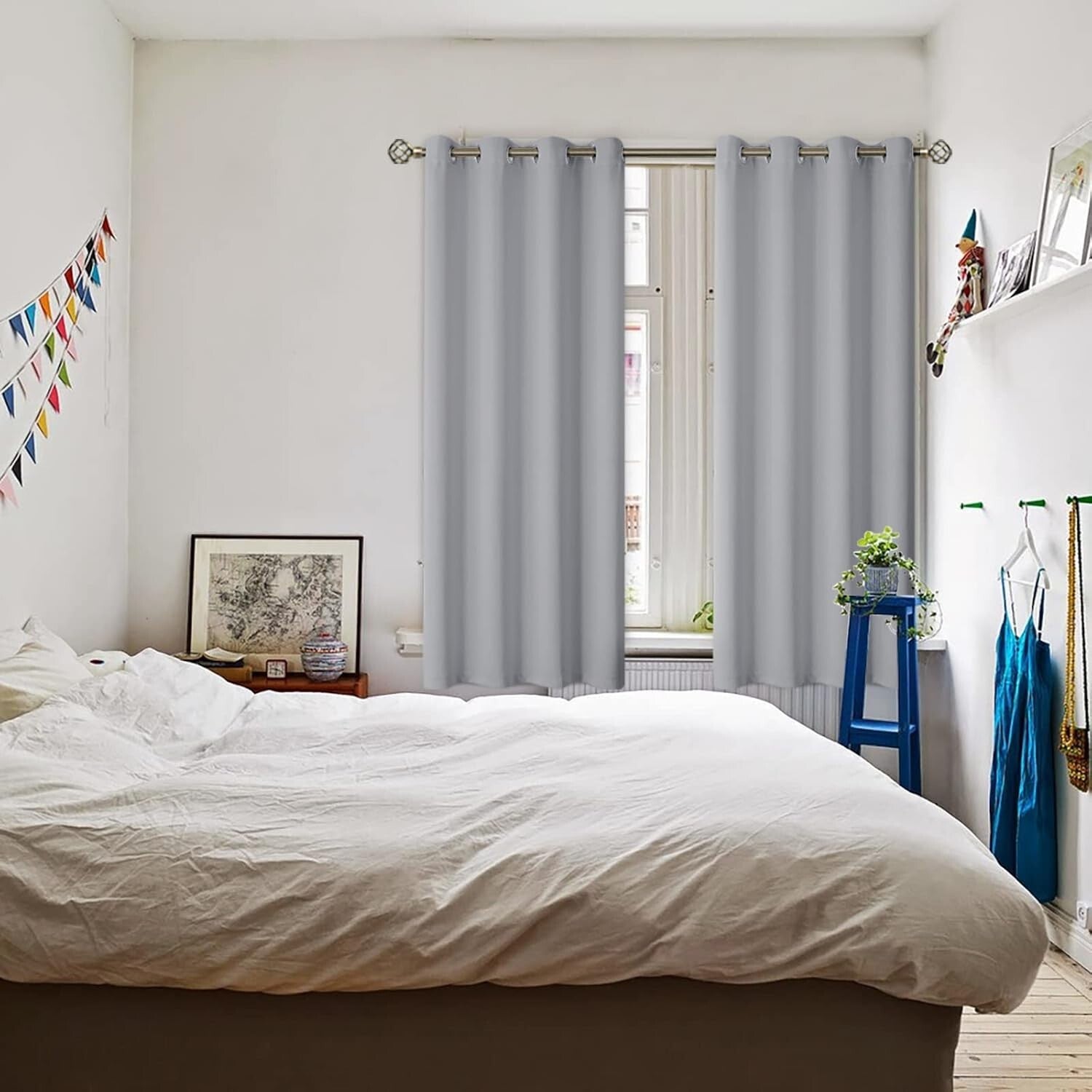 Blackout Room Darkening Drapes 52 x 72 Inches - Grommet & Thermal Insulation Set