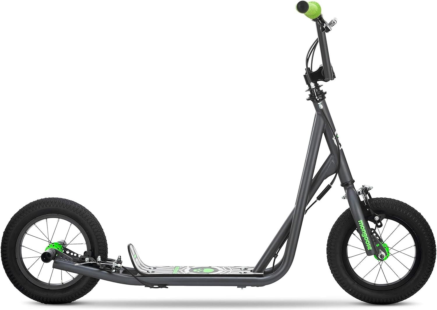 Youth Kick Scooter with 12-Inch Tires & Rear Axle Pegs - Fun Outdoor Ride