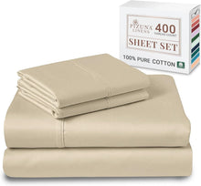 Load image into Gallery viewer, Luxurious 100% Cotton California King Size Sateen Sheets - 15" Deep Pocket