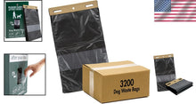 Load image into Gallery viewer, 3200 Elite Opaque Black Dog Waste Bags with Pull-Strap for Easy Dispensing