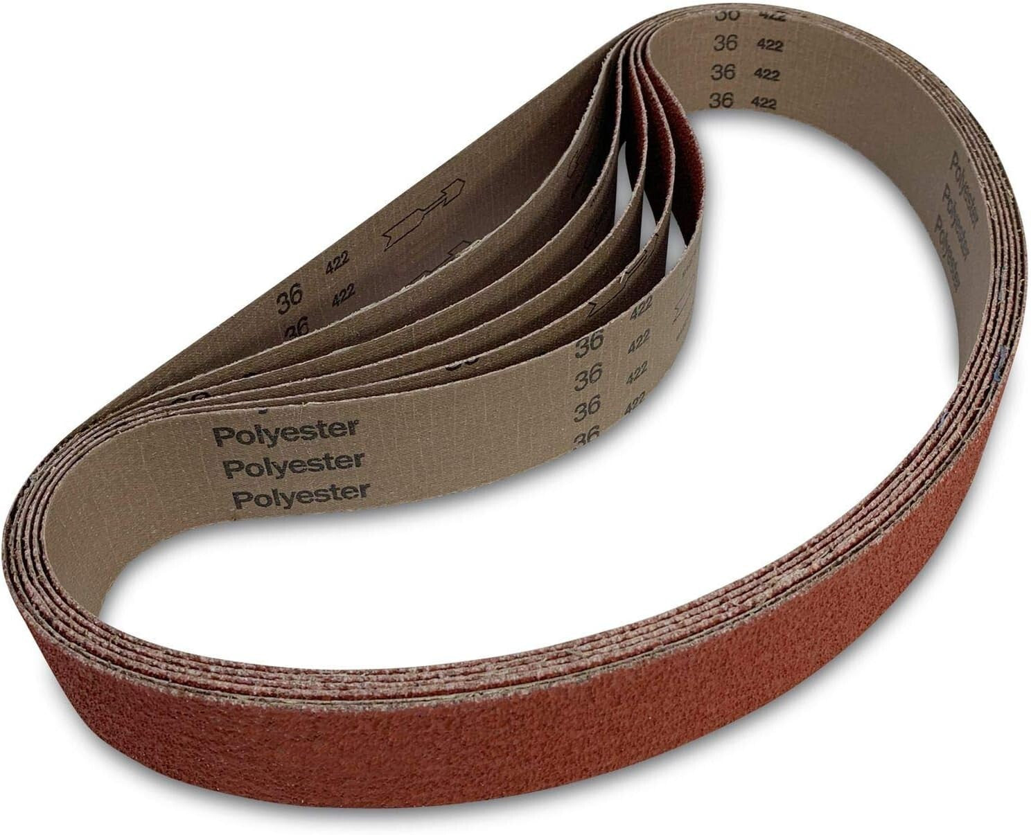 2 x 42 Inch Extra Coarse Ceramic Sanding Belts - 36 Grit, 6 Pack for Metalwork