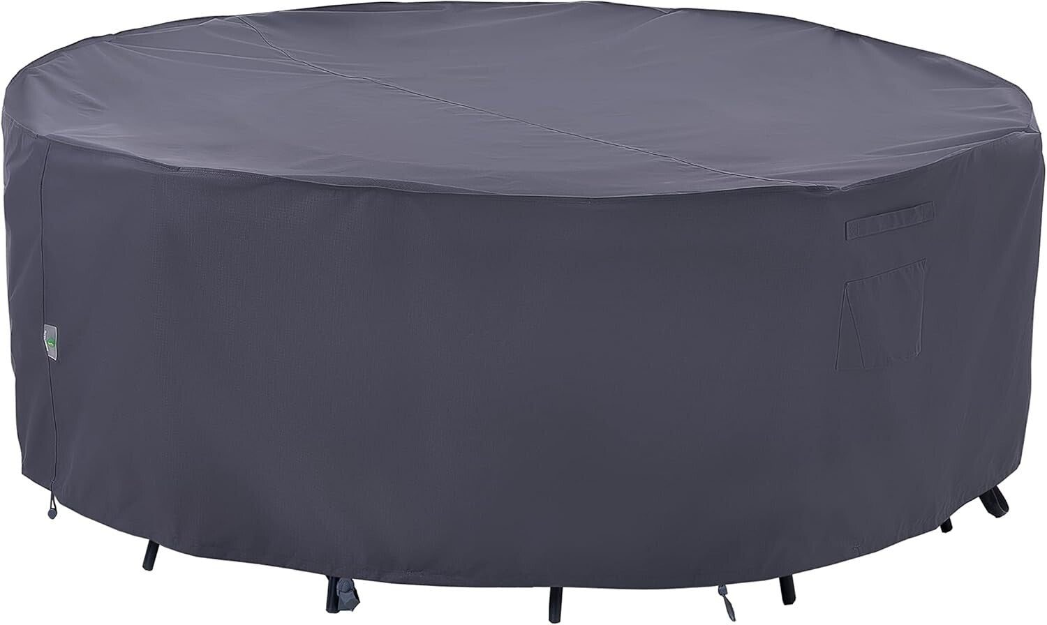 Adjustable Waterproof Outdoor Cover for 62" Round Table Chairs Set - Grey Style